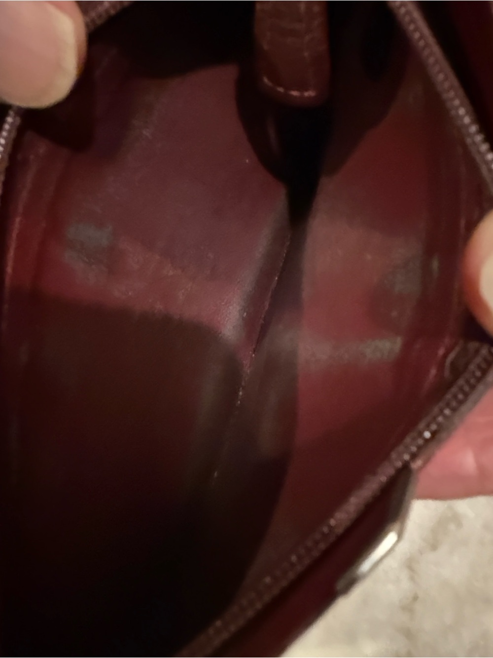 Cartier Long Leather Wallet Black and Burgundy - Picture 8 of 9